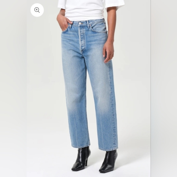 Agolde Denim - Agolde Light Blue Straight Leg Jeans